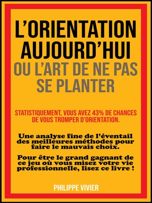 cover image of L'ORIENTATION AUJOURD'HUI OU L'ART DE NE PAS SE TROMPER